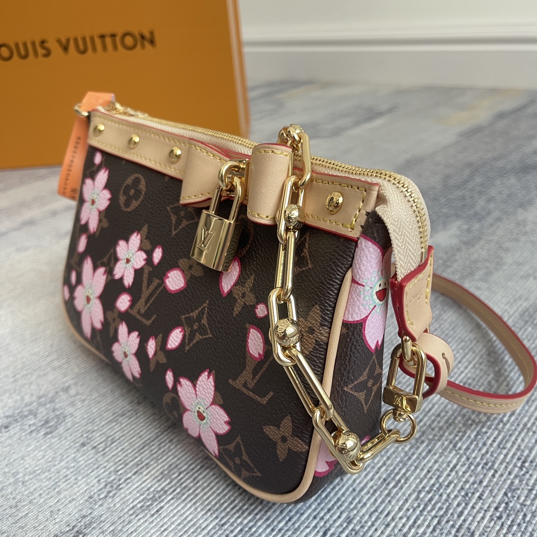 LV x T. Murakami Cherry Blossom Accessory Pouch