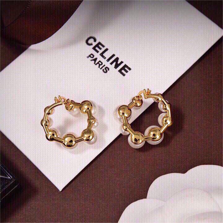 Celine-pearl earrings