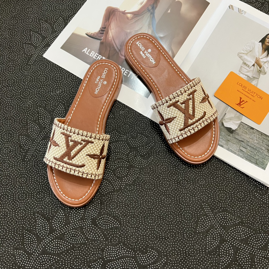 LV-Classic embroidery flat bottomed mop in early spring