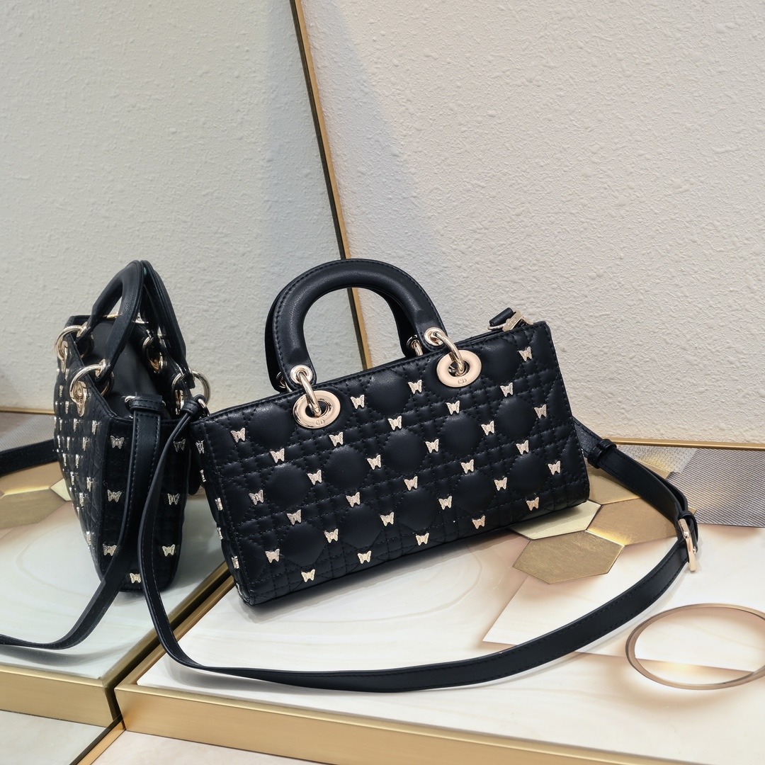 Dior-Butterfly Studded Toffee Bag