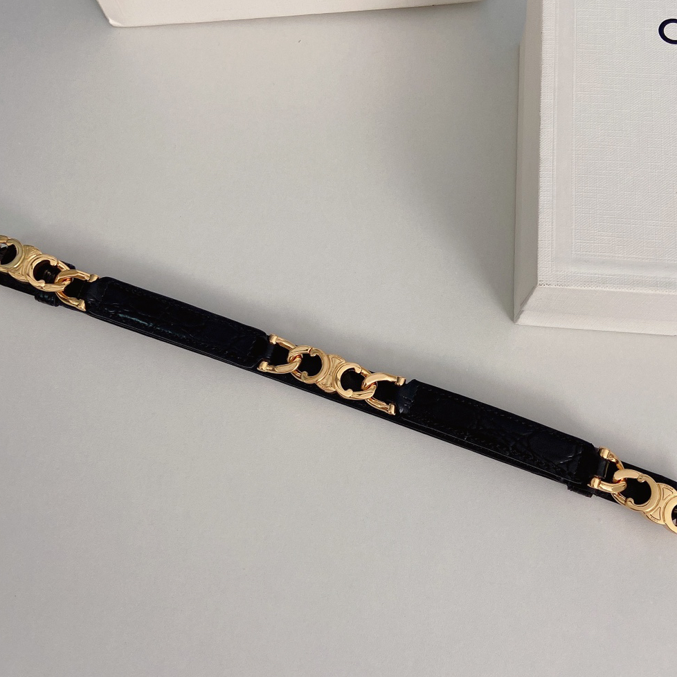 CELINE - Taurillon Calf Leather Belt
