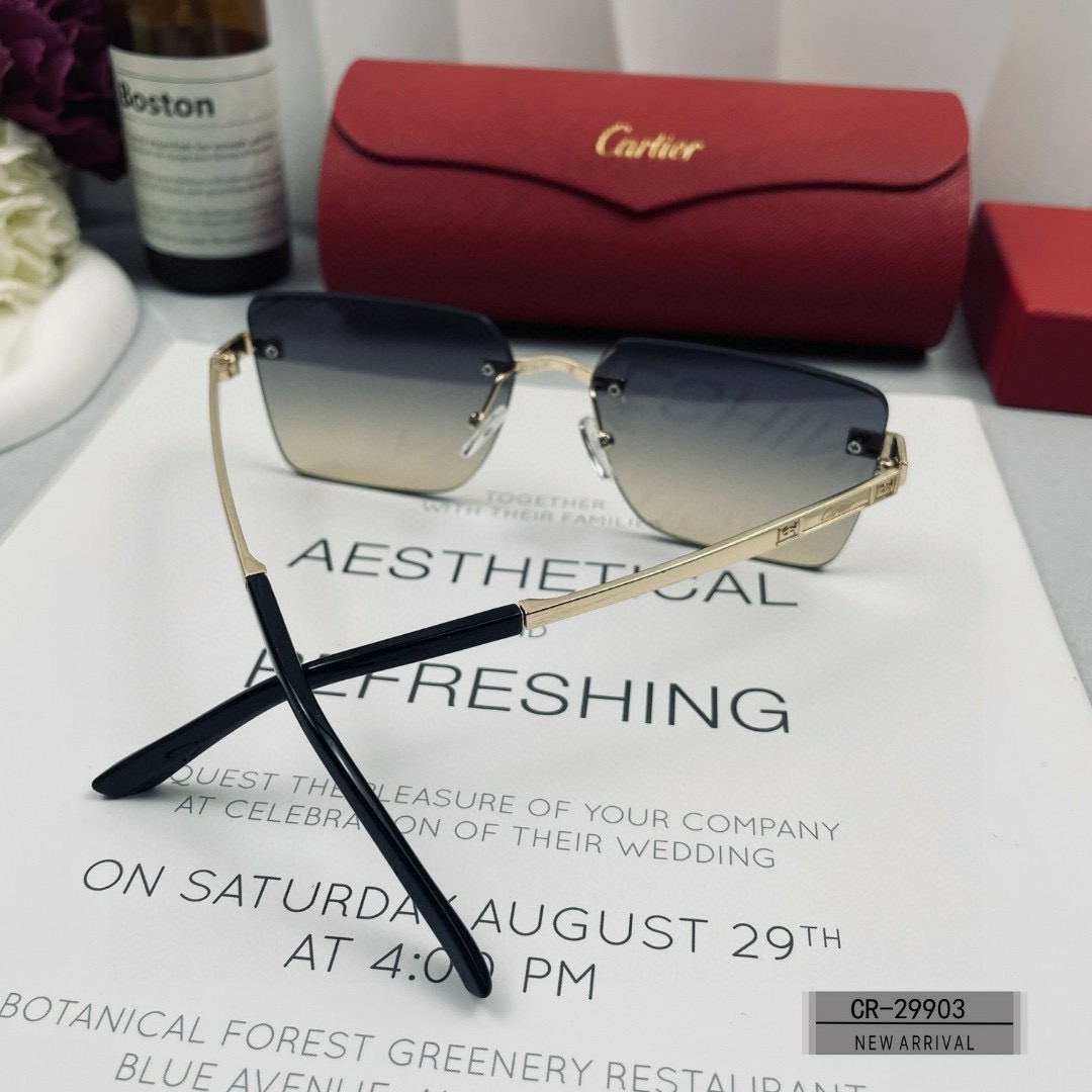 Cartier-New men's frameless sunglasses