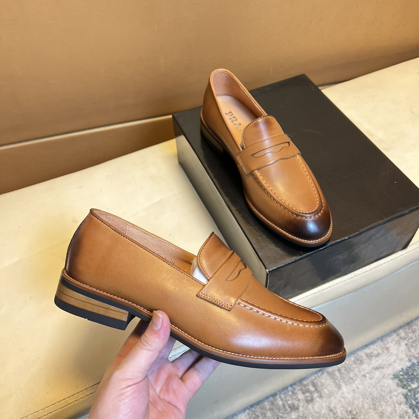 Prada-Casual formal leather shoes
