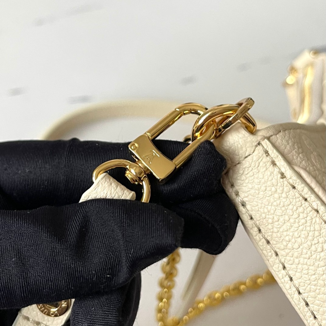 LV - Easy Pouch On Strap Monogram Embossed Leather Shoulder Bag