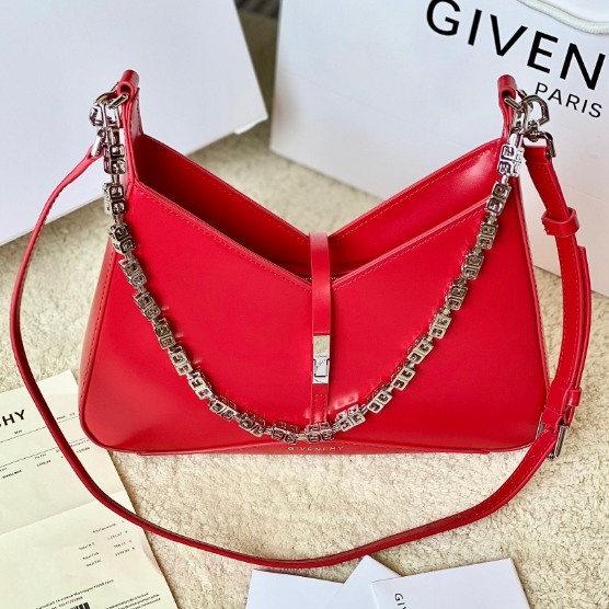 Givenchy-Hollow Out Hardware Chain Handbag