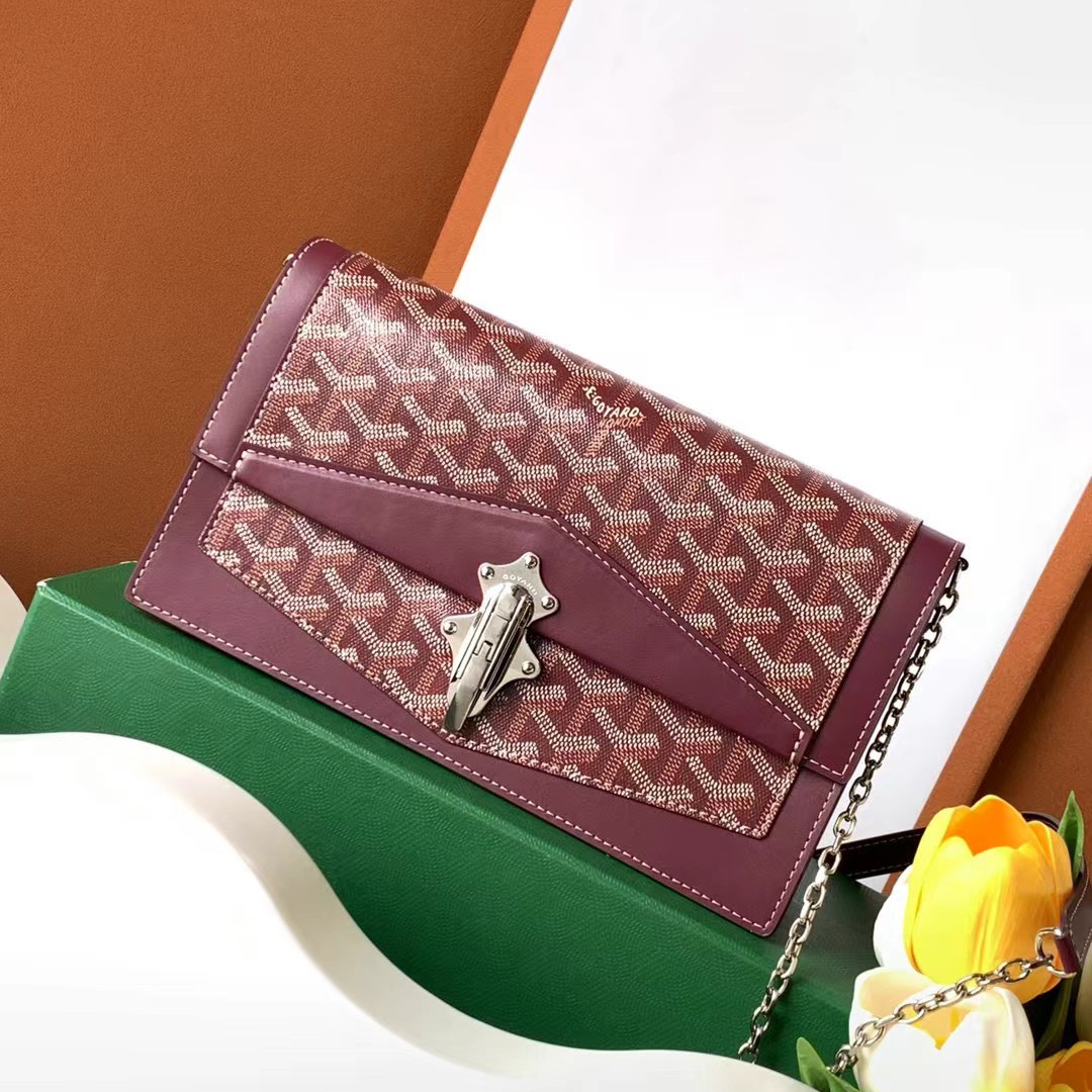 GOYARD - Duchess Marie-Caroline Canvas and Calfskin Shoulder and Crossbody Bag