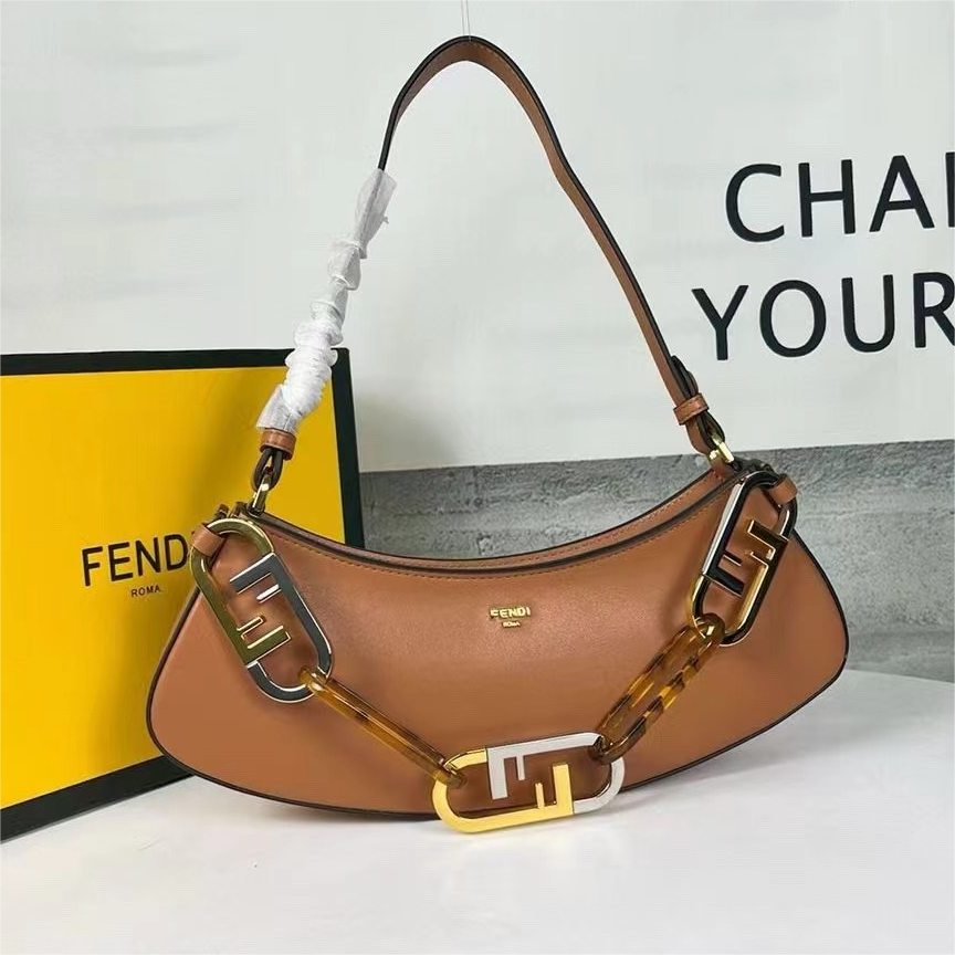 Fendi o'lock Half Moon Armpit Bag