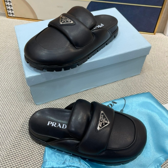 Prada-Sponge Bubble Bread Slippers