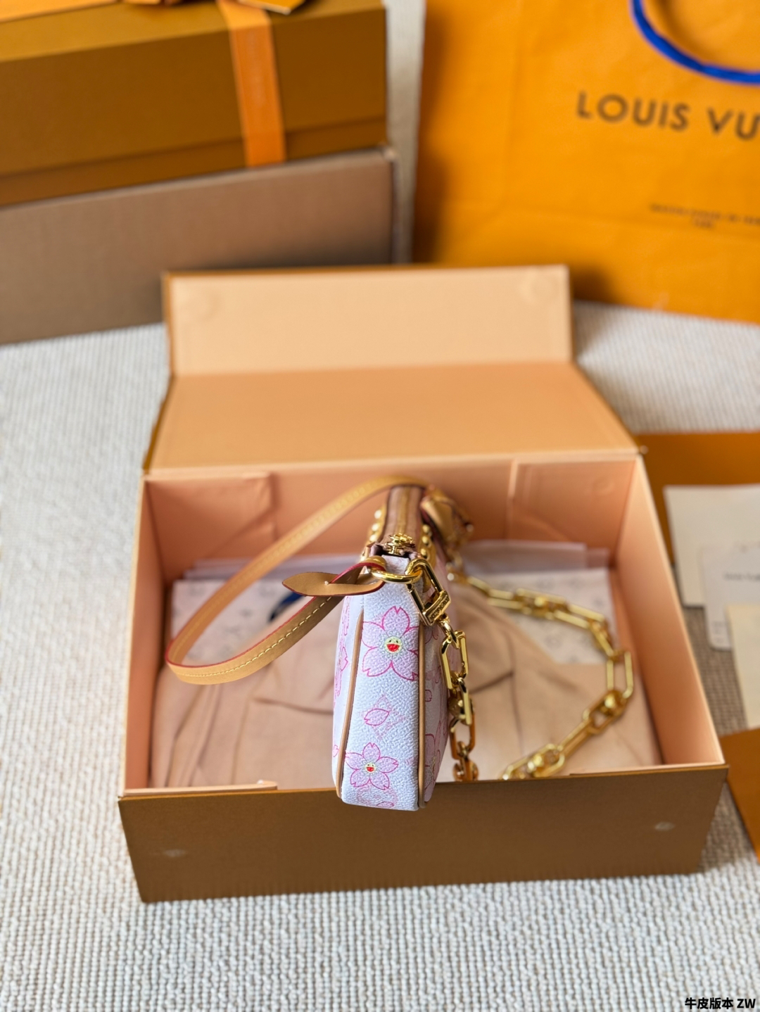 LV Pink Monogram Canvas Limited Edition Cherry Blossom Pochette Accessoires