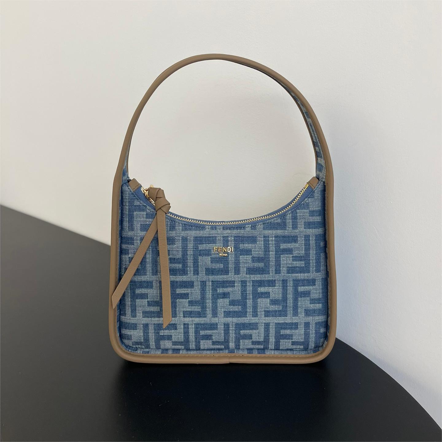 Fendi-Denim Mini Hobo Bag