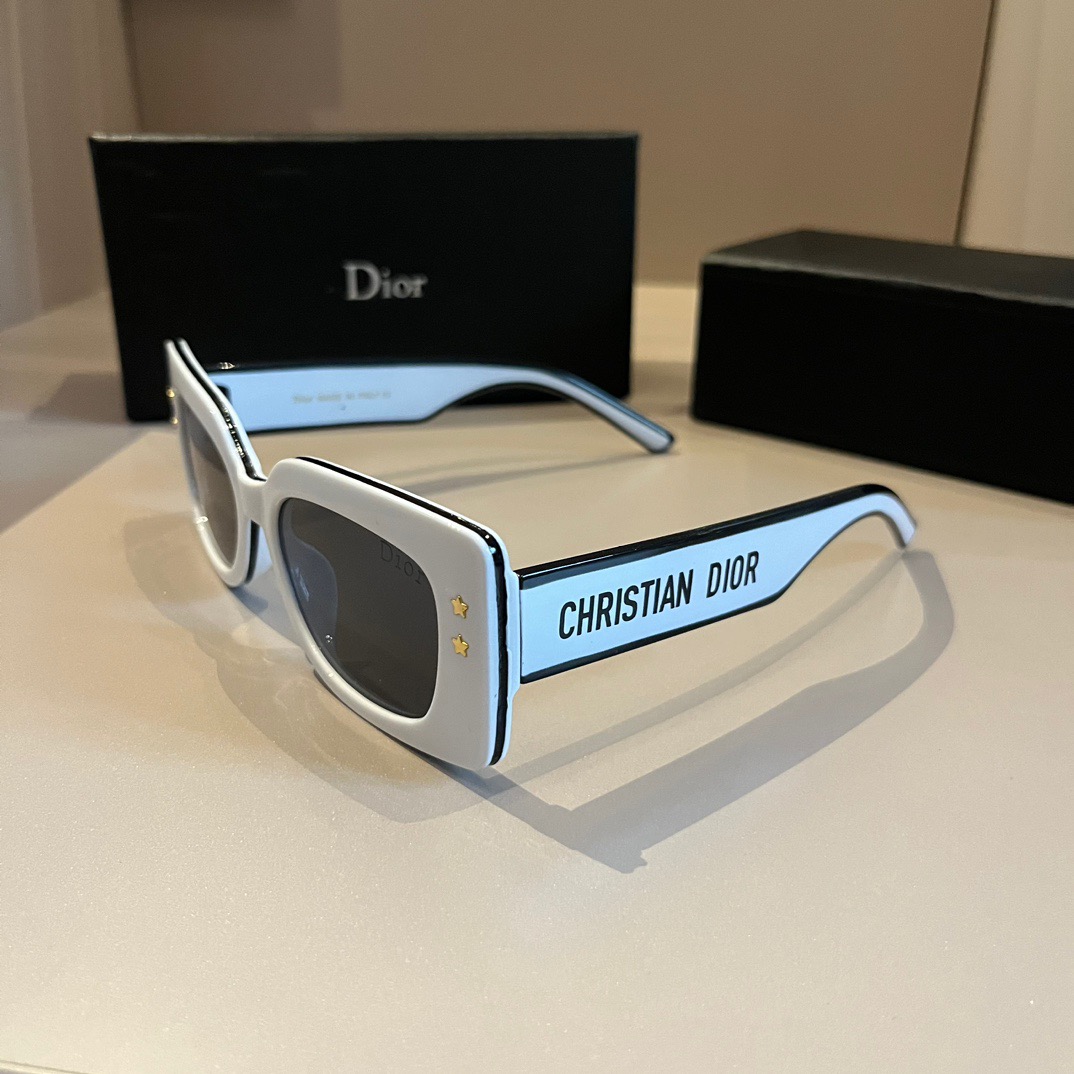 Dior-fashionable rectangular narrow frame sunglasses