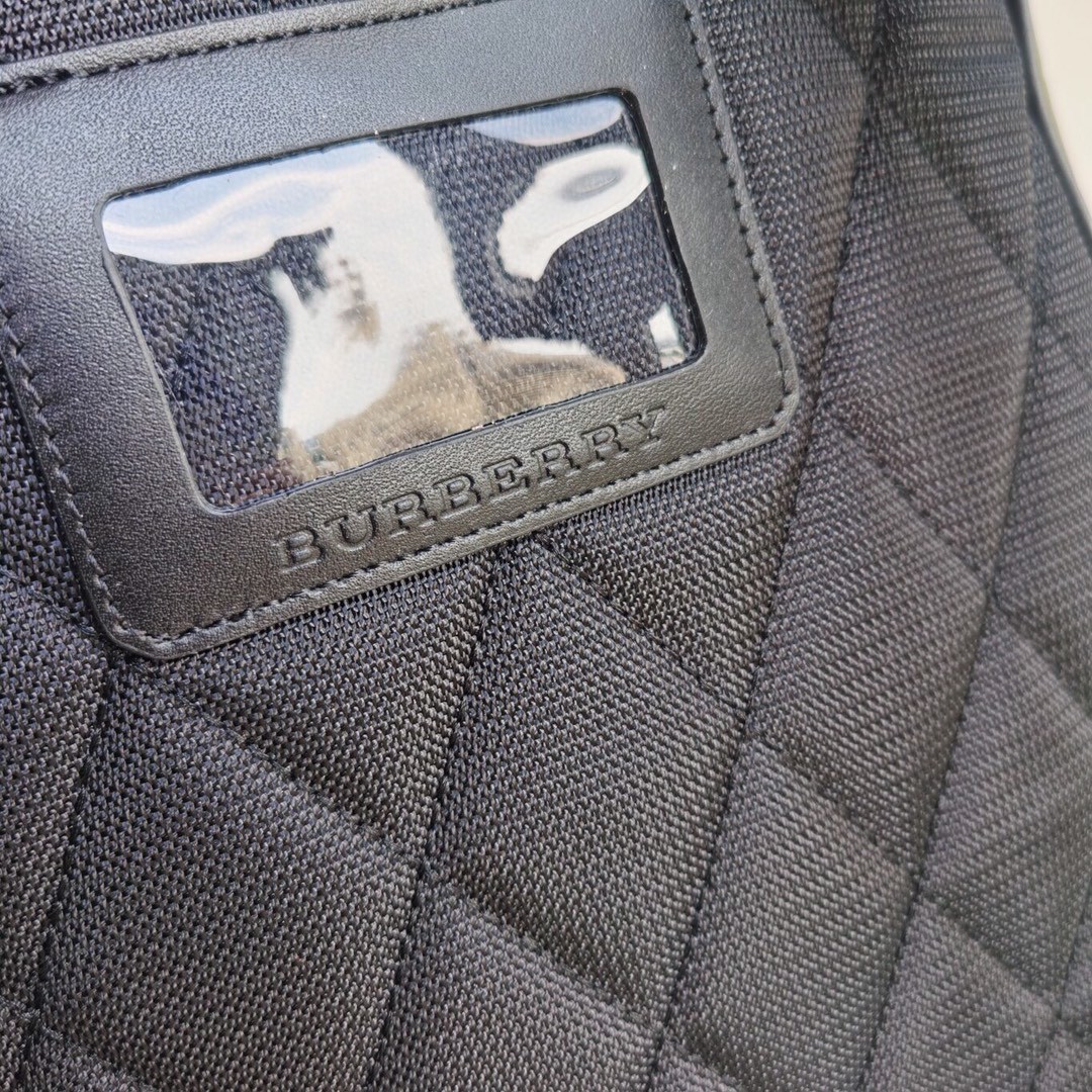 Burberry-Nylon embroidered backpack