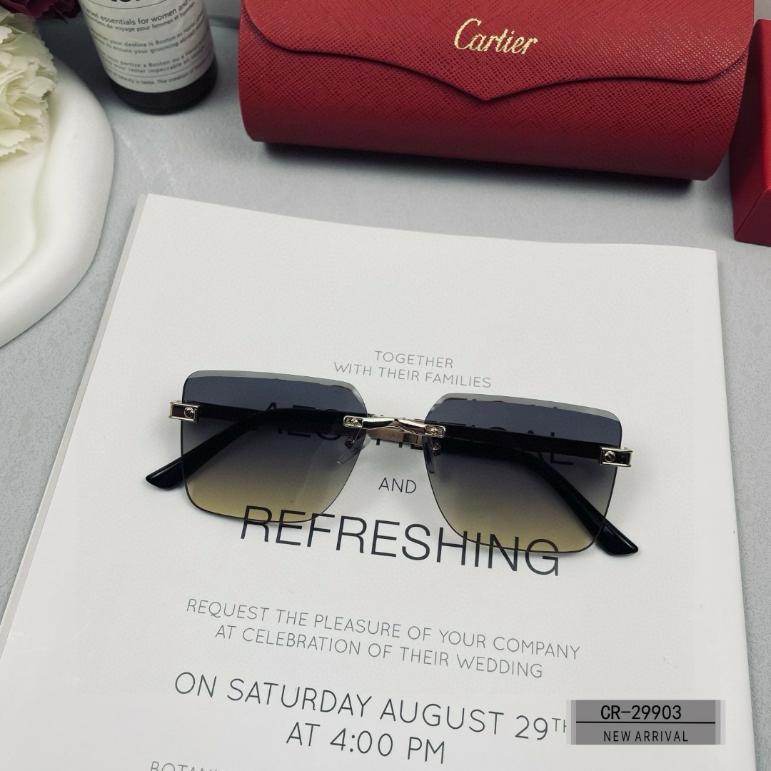Cartier-New men's frameless sunglasses