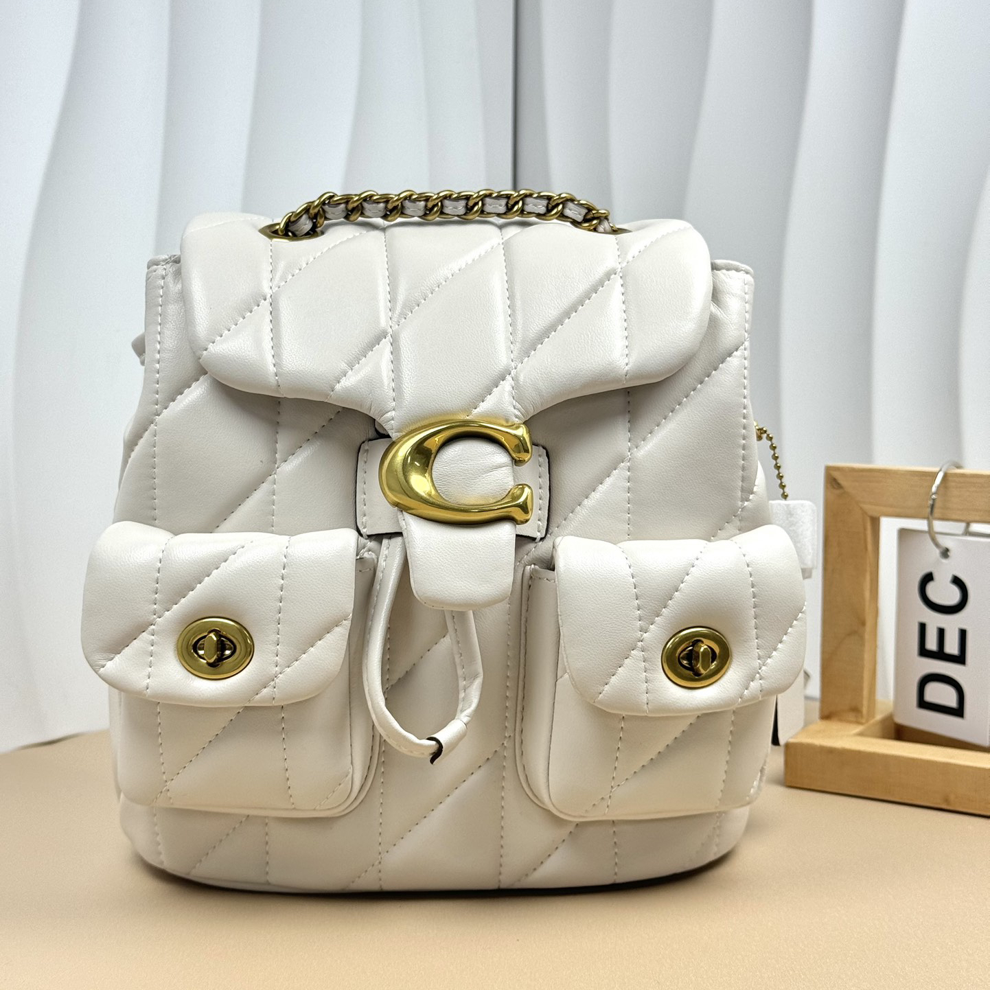 Coach-Tabby sheepskin backpack bag