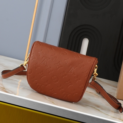 LV-Embossed Soft Grain Cowhide Mini Handbag