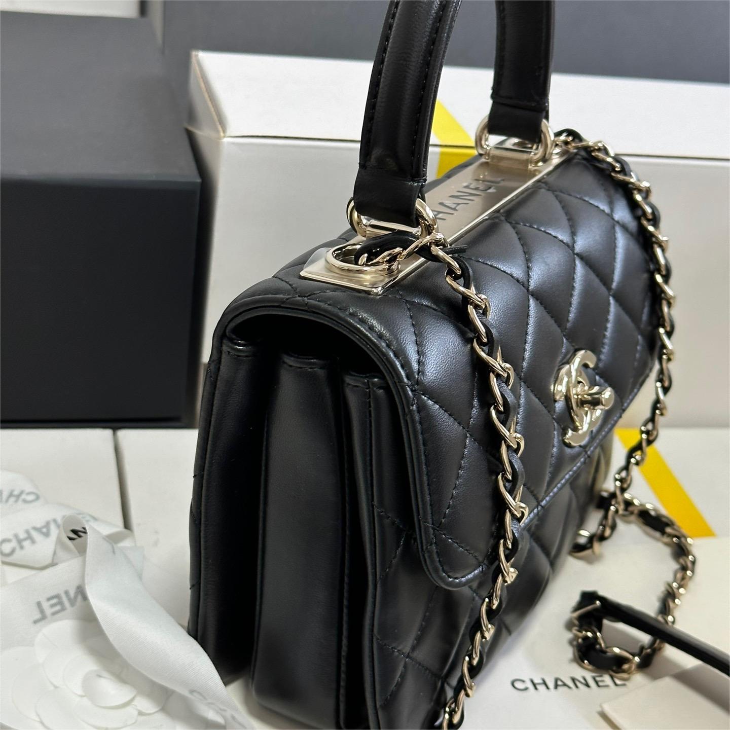 Chanel-24c Trendycc Black Gold Mini bag