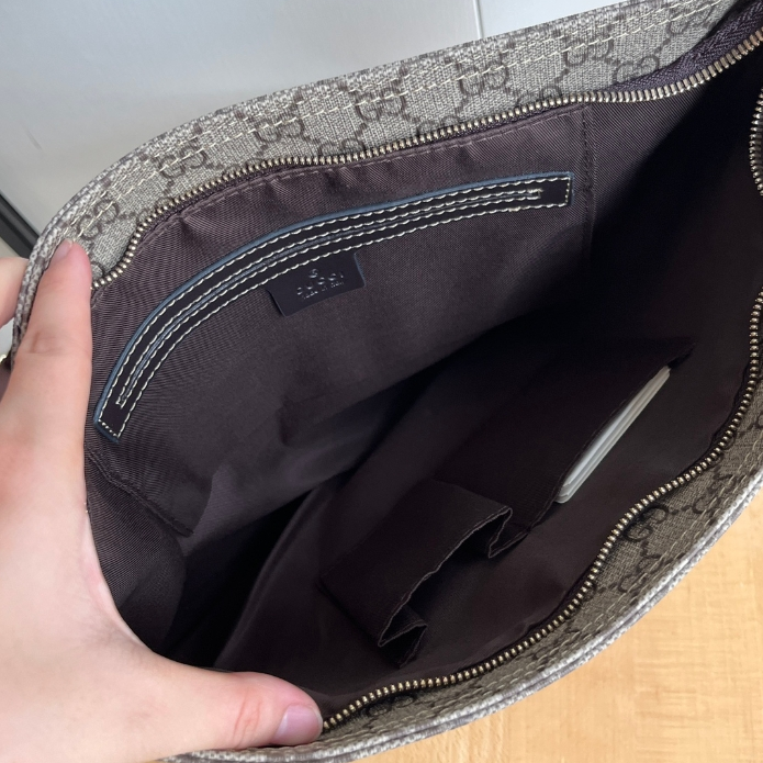 Gucci-Old Flower Canvas Crossbody Bag