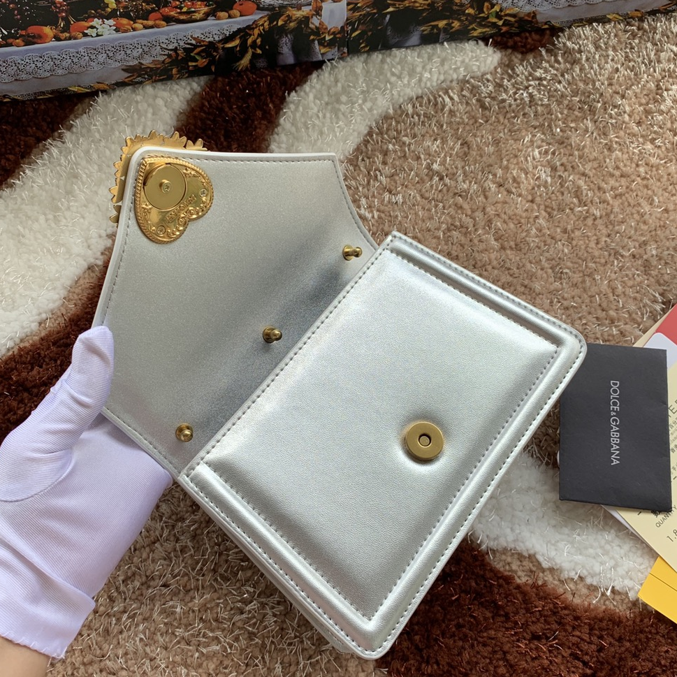 DOLCE & GABBANA - Leather Chain Handle Crossbody Bag