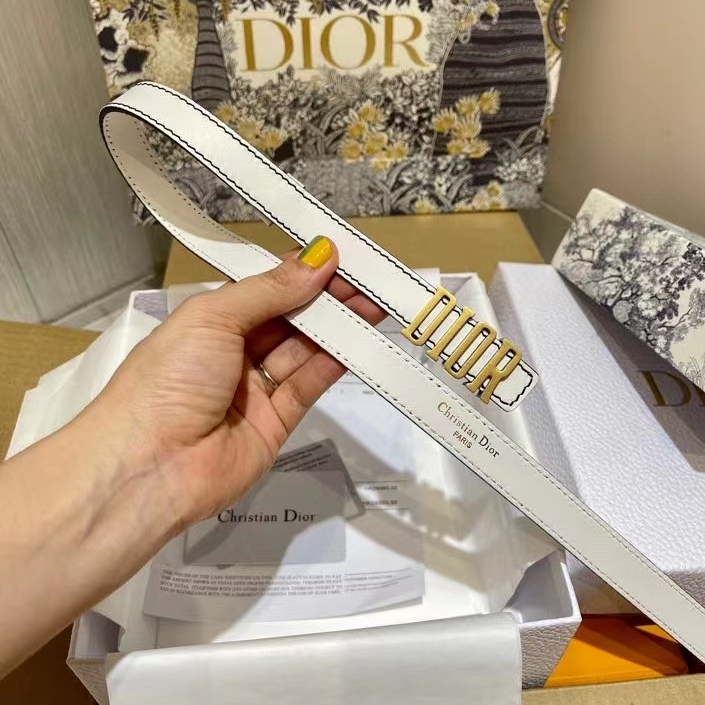 Dior-Calf leather soft waistband