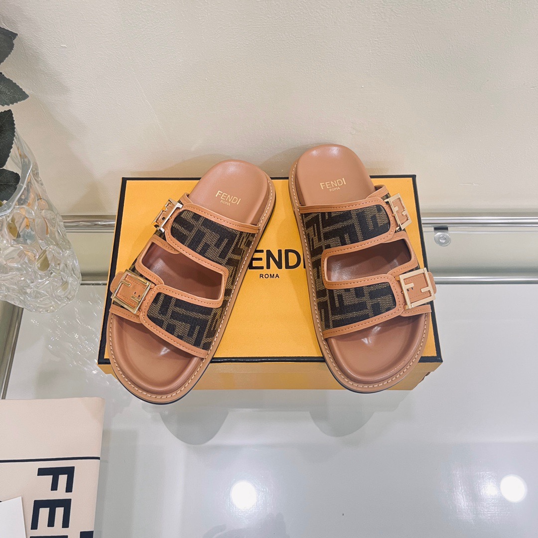 FENDI-Old flower slippers