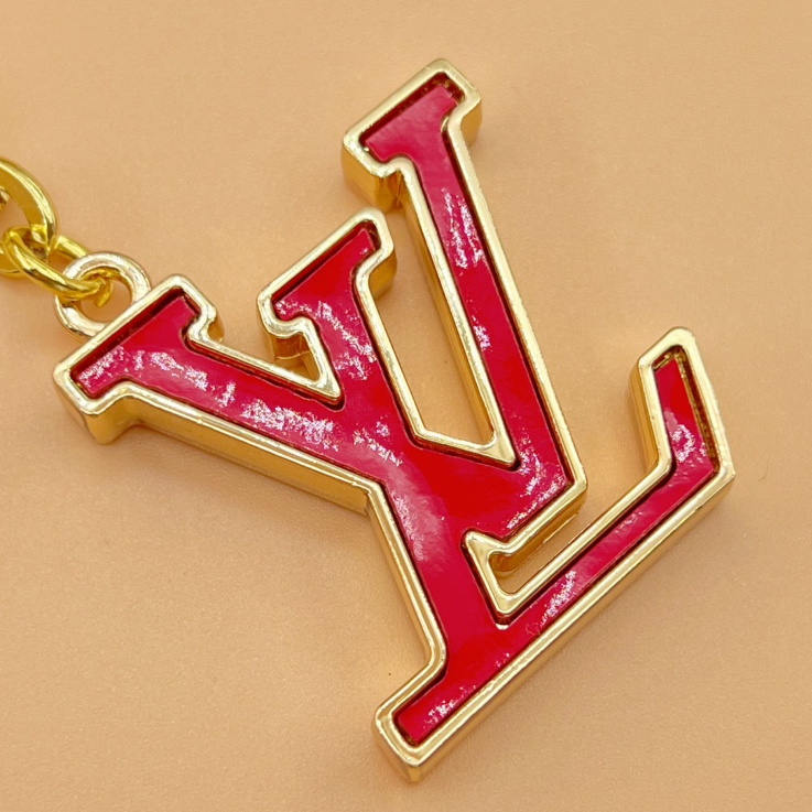 LV - Logo Bag Charm Metallic Canvas keychain