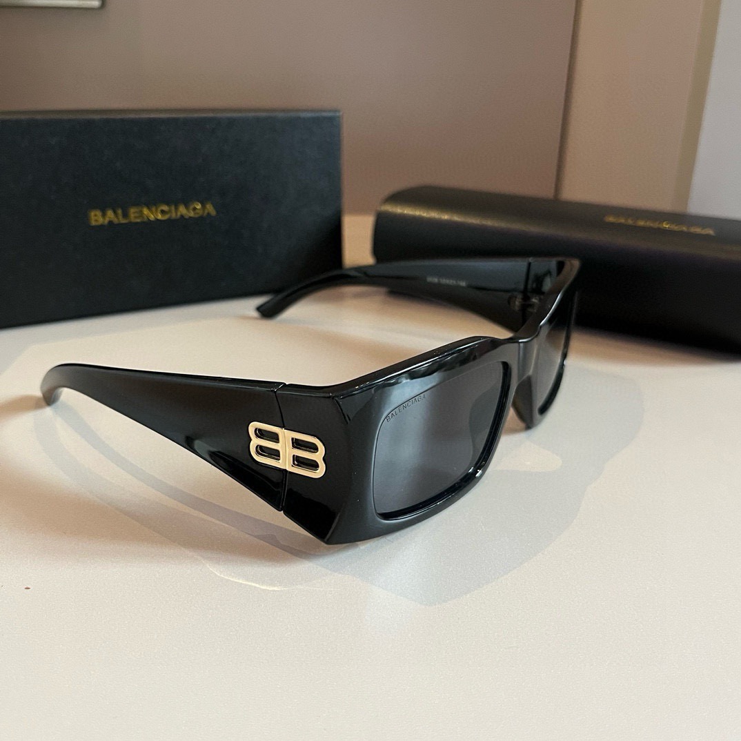 Balenciaga-Square Retro Versatile Artifact Cat Eye Sunglasses