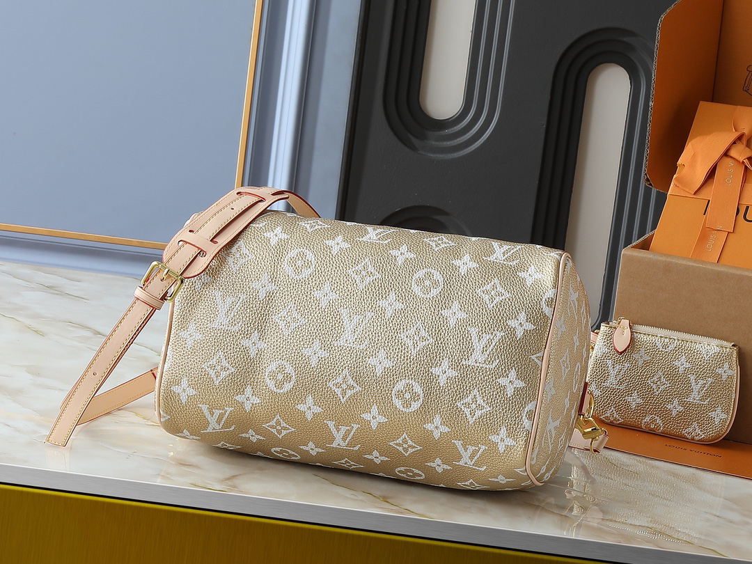 LOUIS VUITTON x Nigo LV Speedy Bandoulière P9 30 Leather Shoulder Crossbody Handbag