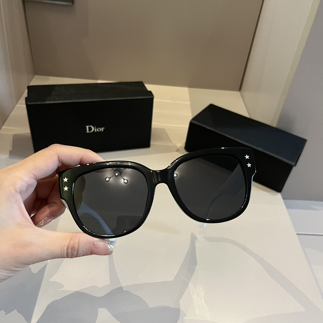 Dior-Round Frame Versatile Sunglasses