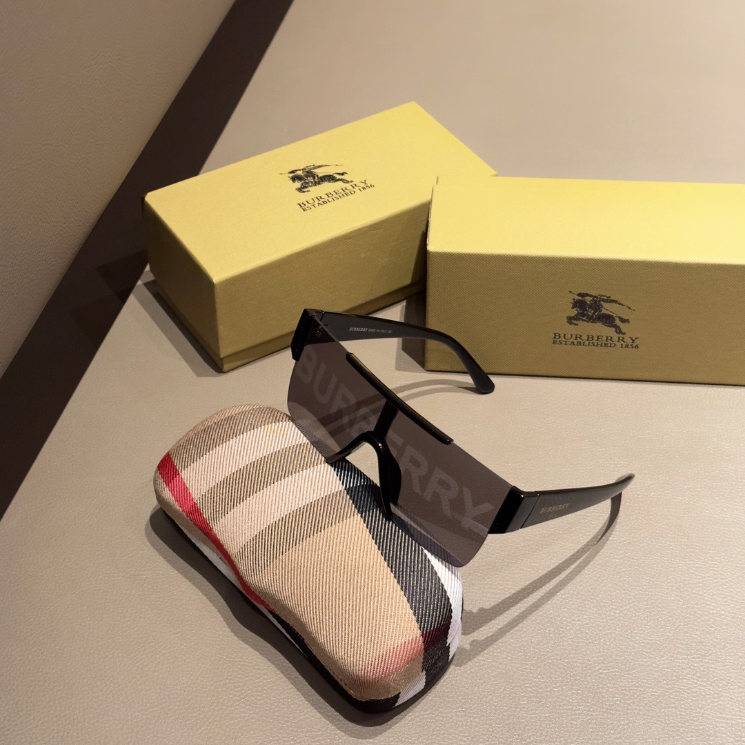 Burberry-unisex design letter sunglasses
