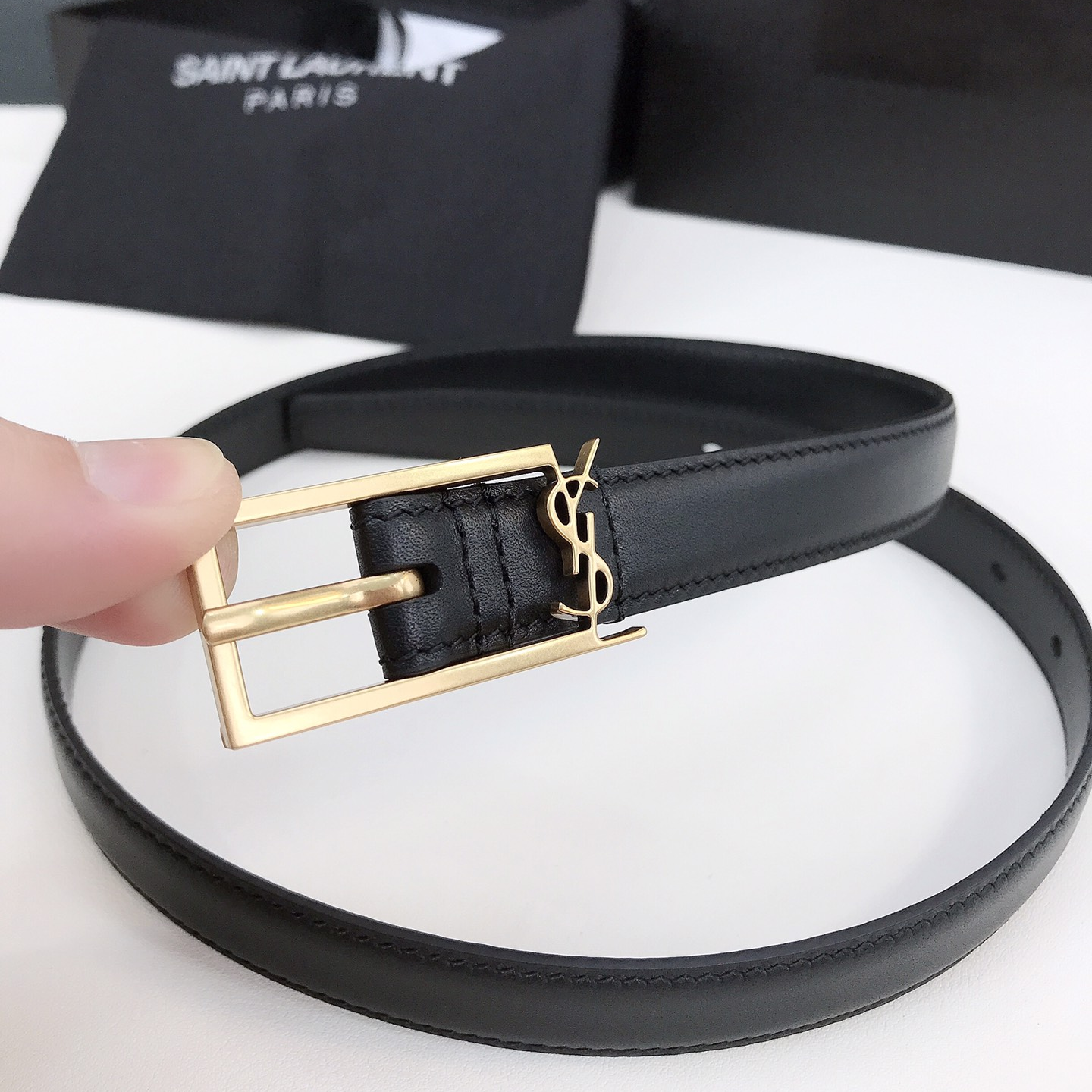 YSL-Women's leather belt