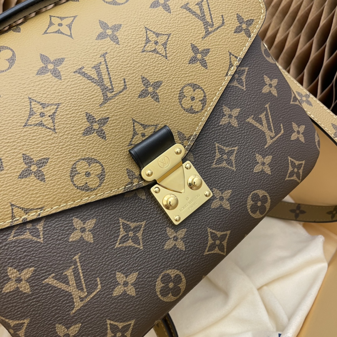 LV-Yellow Flower Metis Classic Postman Bag