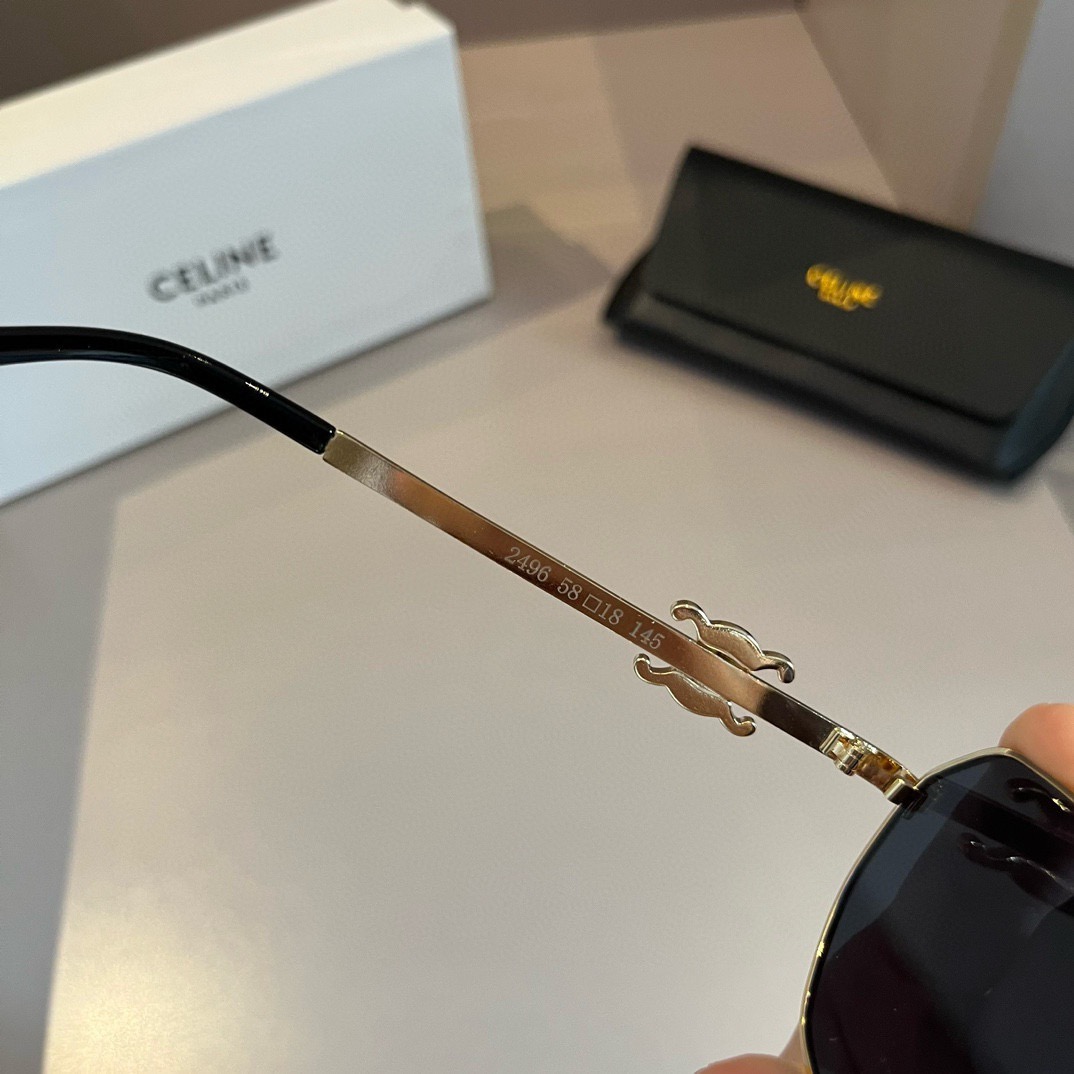 Celine-Retro Arc de Triomphe Small Round Frame Sunglasses