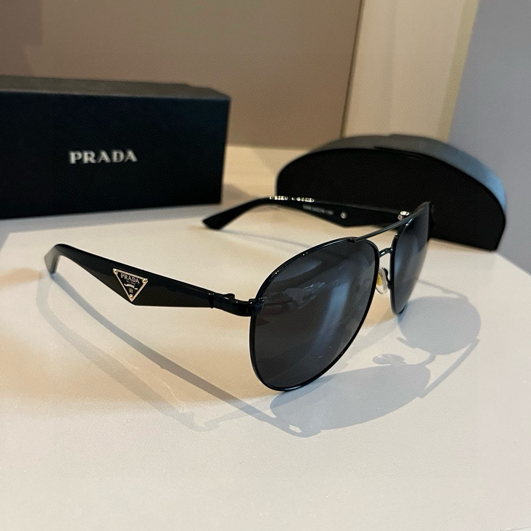 Prada-Men's Small Round Frame Sun Sunglasses