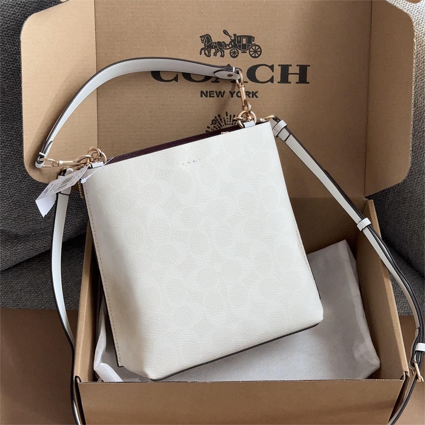 Coach-White Mollie Bucket Bag