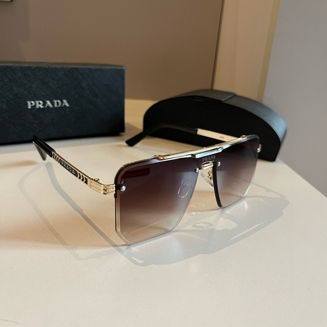 Prada-unisex large square polarized sunglasses