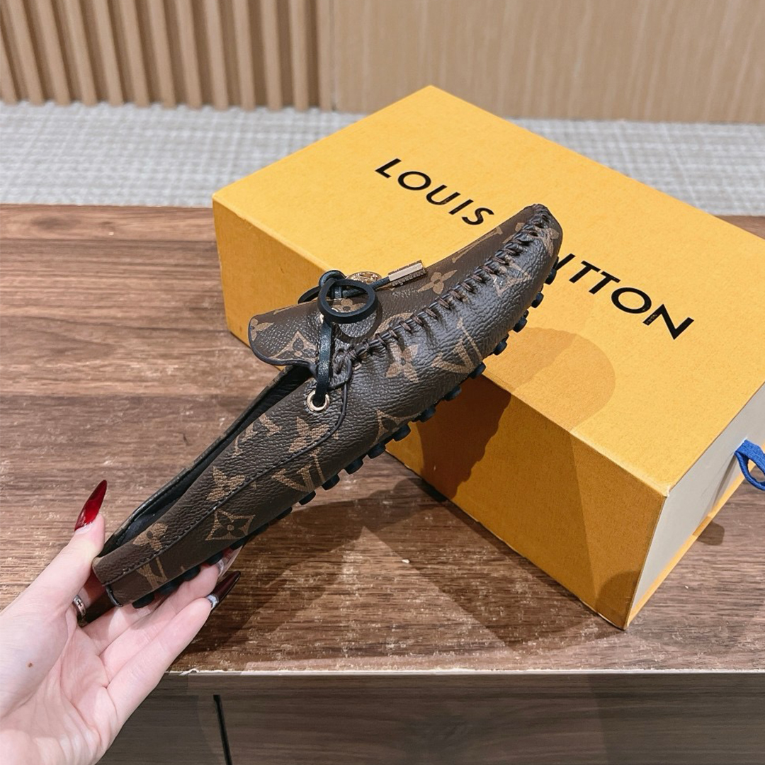 LV-Show style bow bean shoes