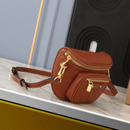 LV-Embossed Soft Grain Cowhide Mini Handbag