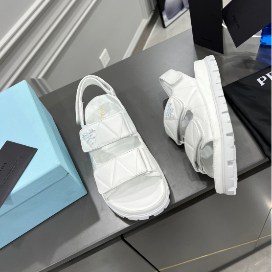 Prada-Serrated Thick Soled Beach Sandals