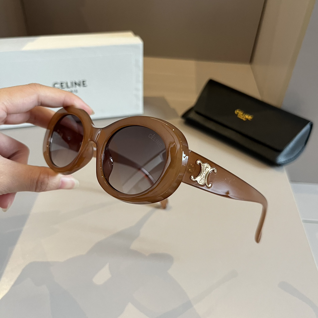 Celine-cat eye brown sunglasses