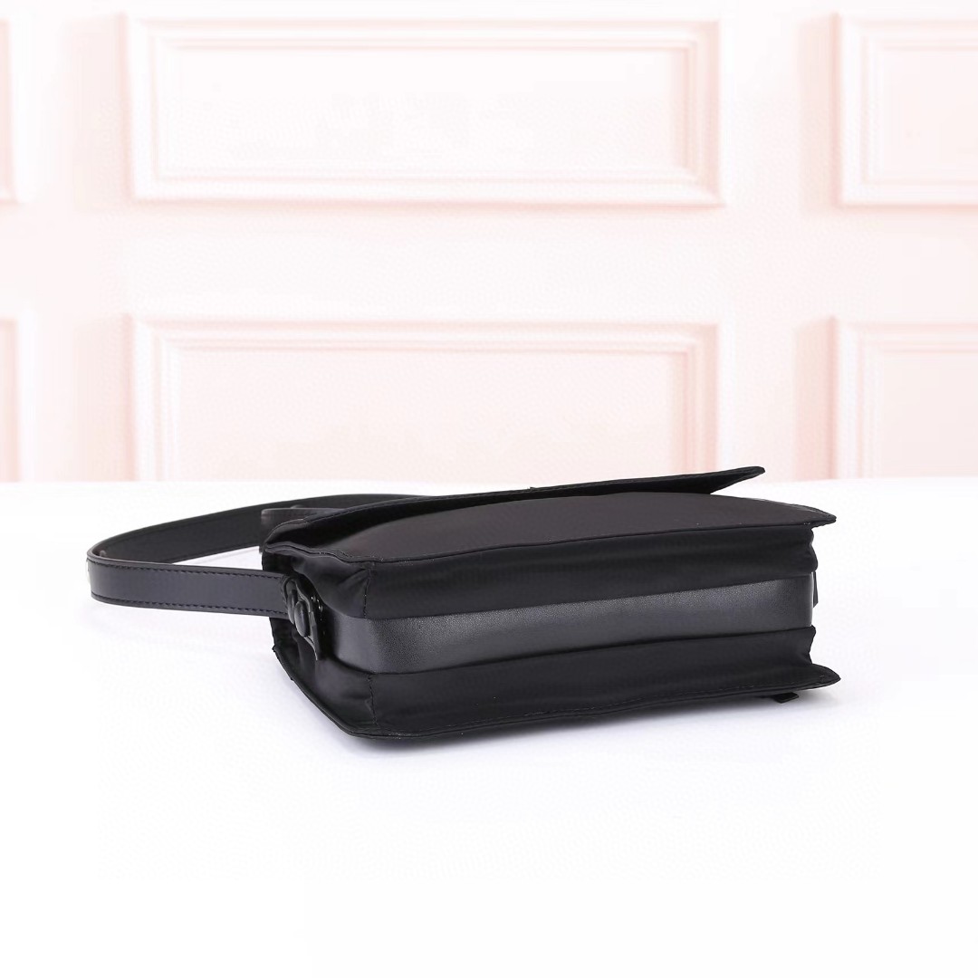 Prada-Imported waterproof fabric crossbody bag small size