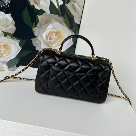 Chanel-Mini CF Handle Lingge Handheld Lid Bag
