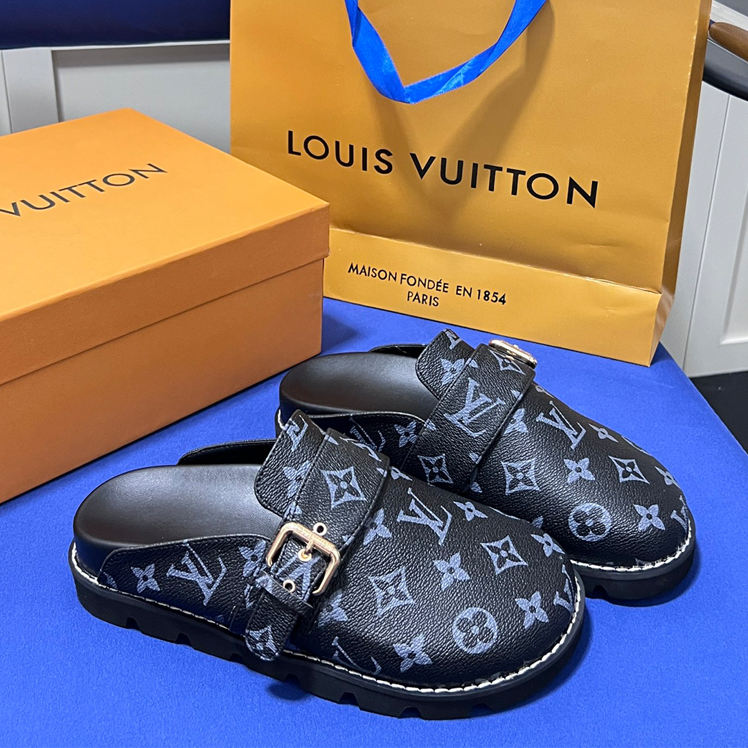 LV-wrap-around slippers