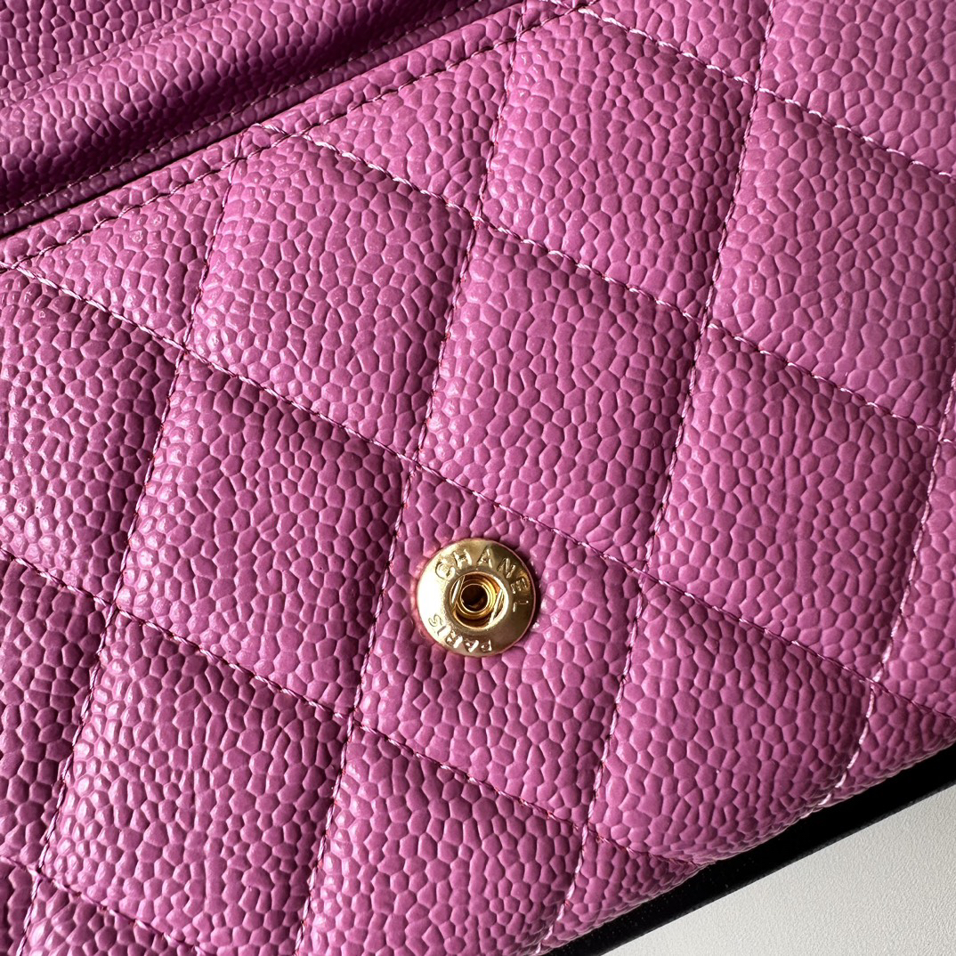 Chanel-Timeless Caviar Wallet Pink