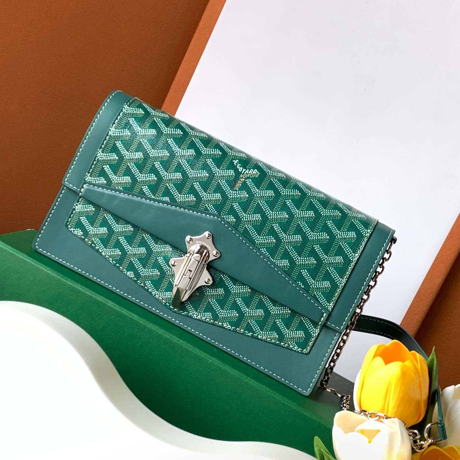 GOYARD - Duchess Marie-Caroline Canvas and Calfskin Shoulder and Crossbody Bag