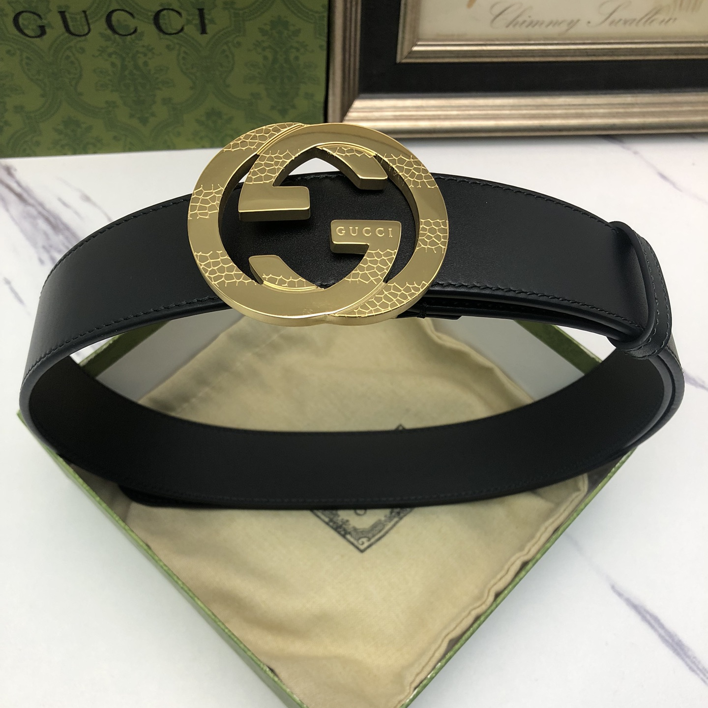 GUCCI - Cowhide Leather Belt