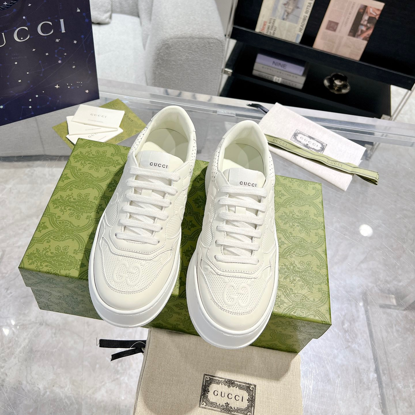 Gucci-Thick soled biscuit casual sports shoes