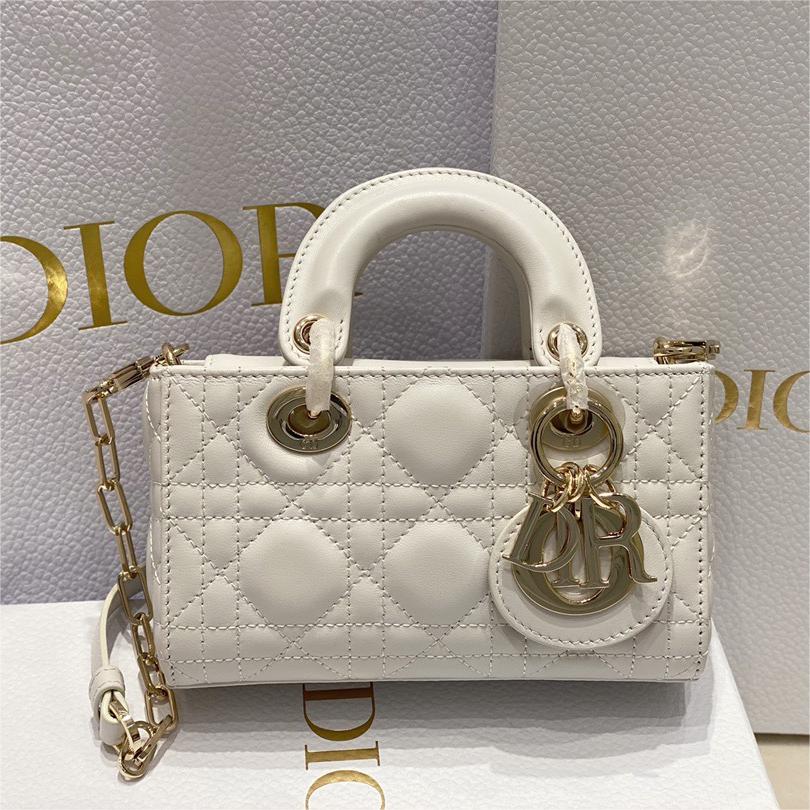 DIOR-Lady D-Joy Ultra Mini White Handbag