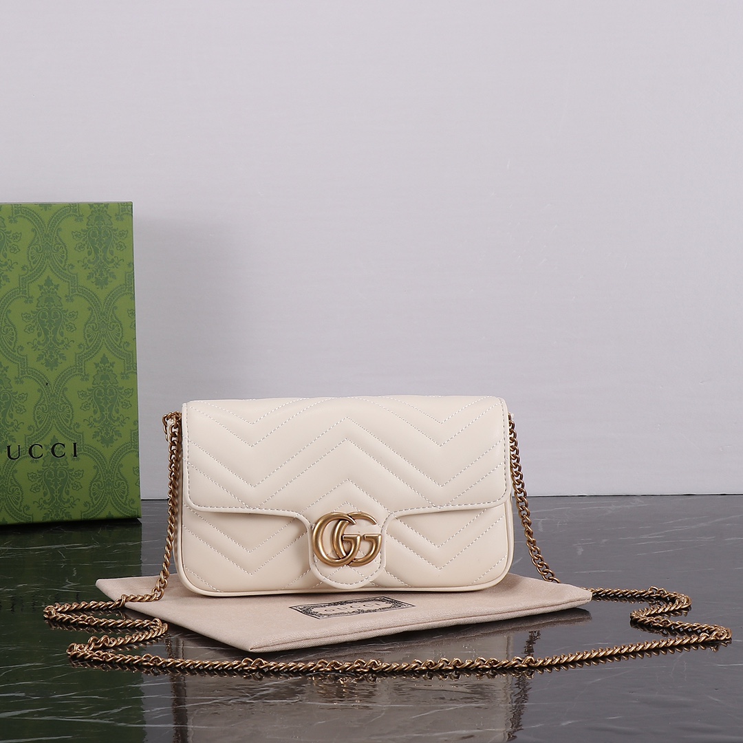 GUCCI-Marmont chain mini handbag with card bag