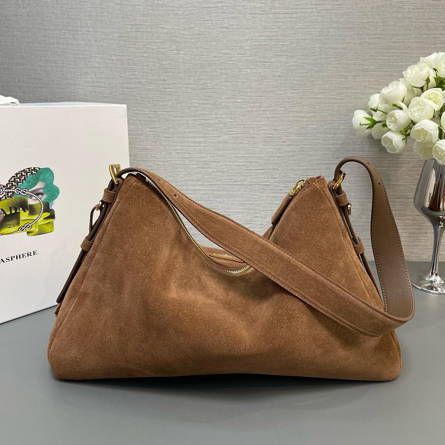 Prada-New suede handbag Aimee Hobo bag