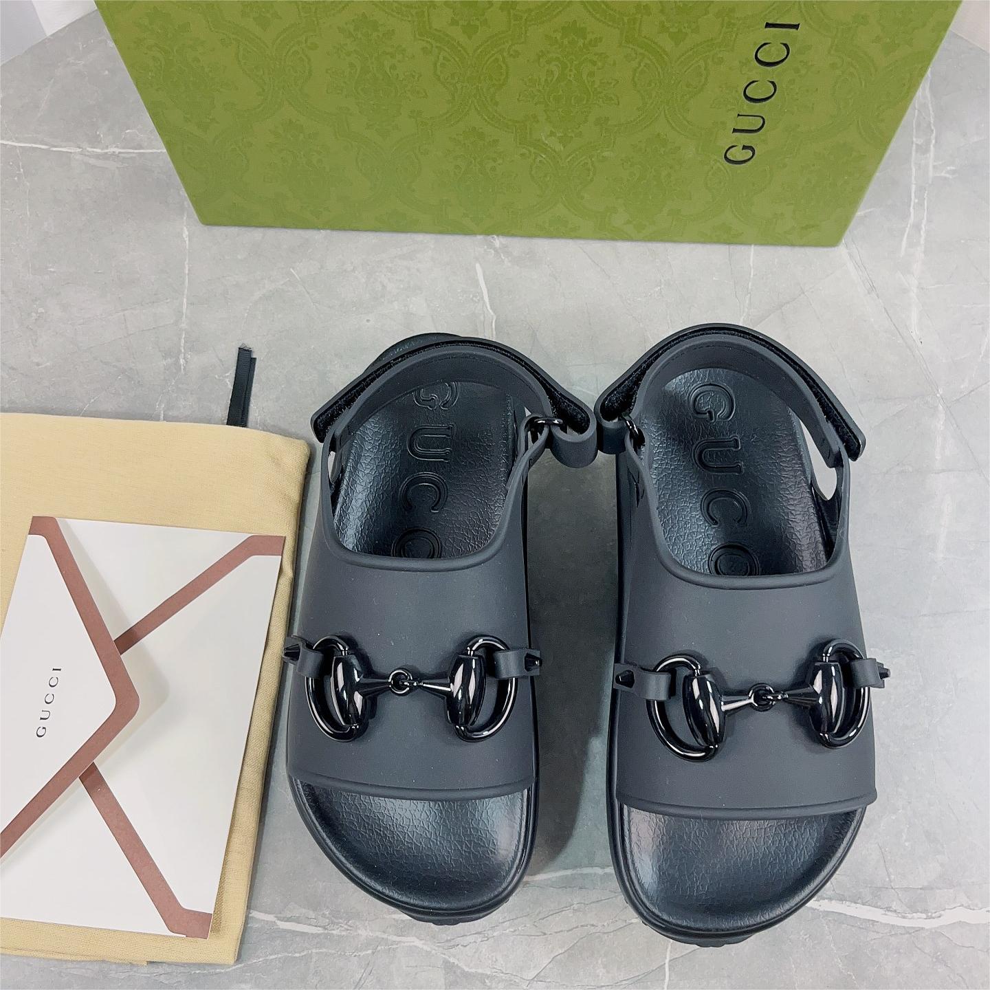 GUCCI-New women's horseneck buckle thick soled sandals